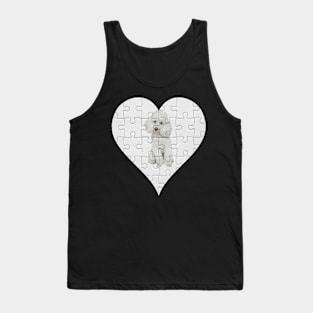 Poodle Heart Jigsaw Pieces Design - Gift for Poodle Lovers Tank Top